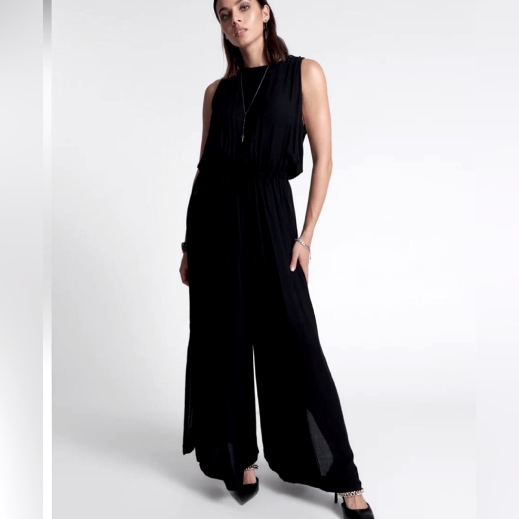 One Teaspoon Nwt After Party Open Back Black Jumpsuit Sz S
